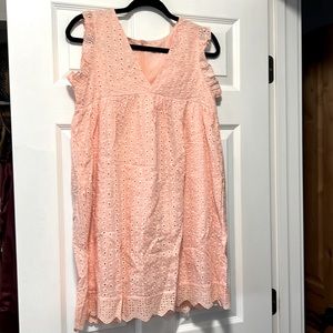 Womens Eyelet Romper Dress